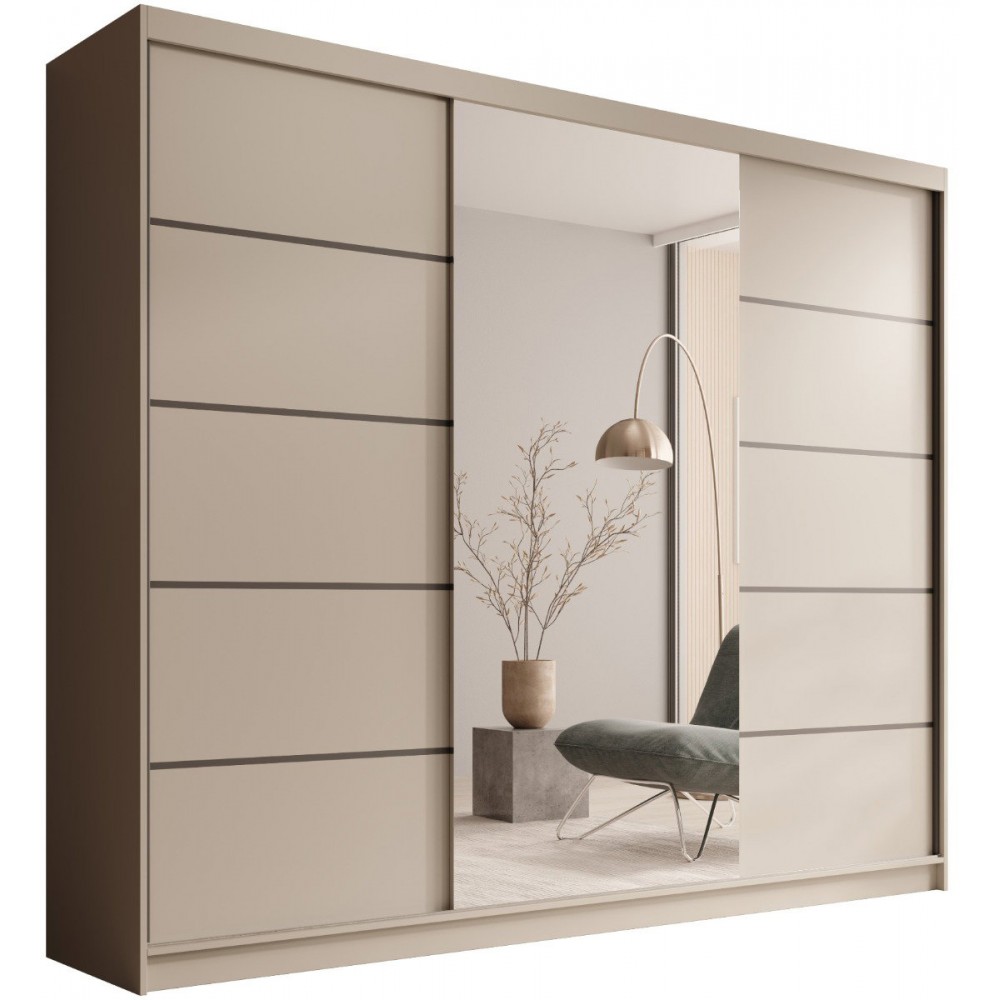 Ντουλάπα Galadriel 250 συρόμενη-Cashmere 250x58x215