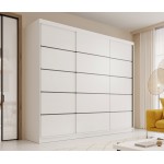 Ντουλάπα Velvora 250 συρόμενη-Leuko 250x58x215