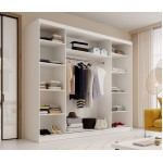 Ντουλάπα Velvora 250 συρόμενη-Leuko 250x58x215