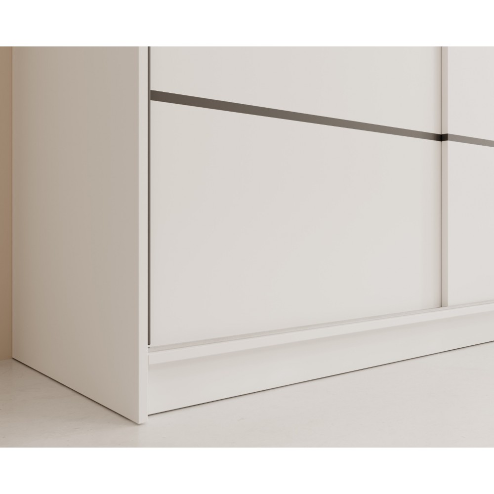 Ντουλάπα Velvora 250 συρόμενη-Leuko 250x58x215