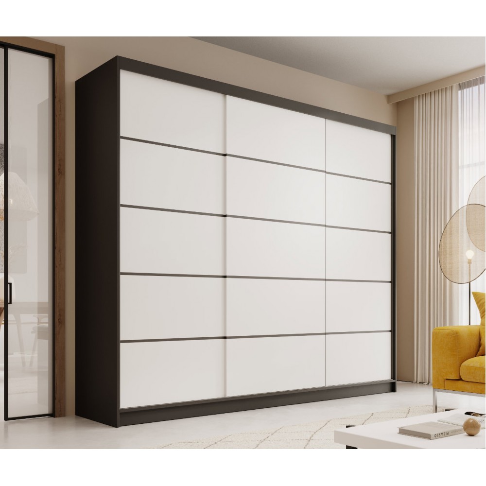 Ντουλάπα Velvora 250 συρόμενη-Mauro-Leuko 250x58x215