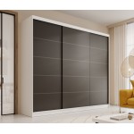 Ντουλάπα Velvora 250 συρόμενη-Leuko-Mauro 250x58x215