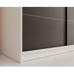 Ντουλάπα Velvora 250 συρόμενη-Leuko-Mauro 250x58x215