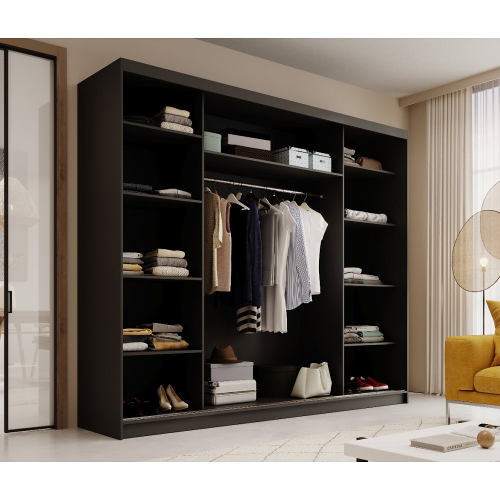 Ντουλάπα Velvora 250 συρόμενη-Mauro 250x58x215