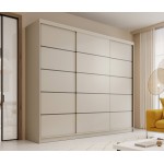 Ντουλάπα Velvora 250 συρόμενη-Cashmere 250x58x215