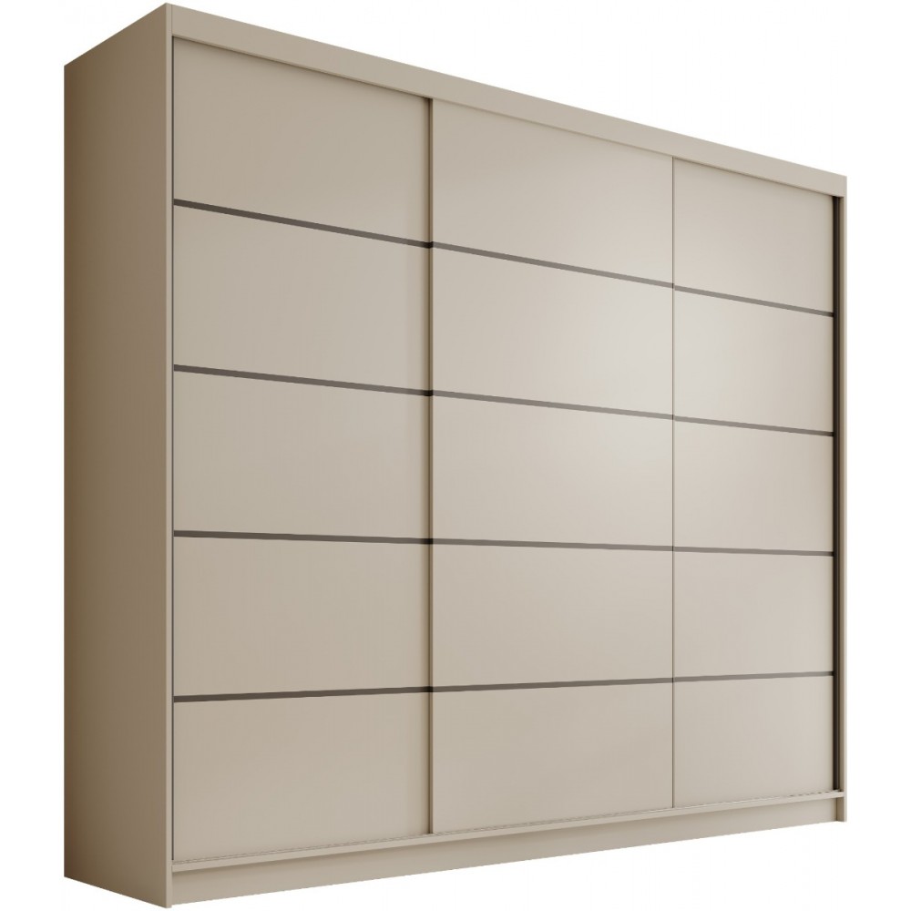 Ντουλάπα Velvora 250 συρόμενη-Cashmere 250x58x215