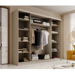 Ντουλάπα Velvora 250 συρόμενη-Cashmere 250x58x215