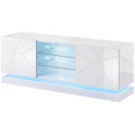Έπιπλο τηλεόρασης Qiu με LED-Leuko-Μήκος: 160 εκ.