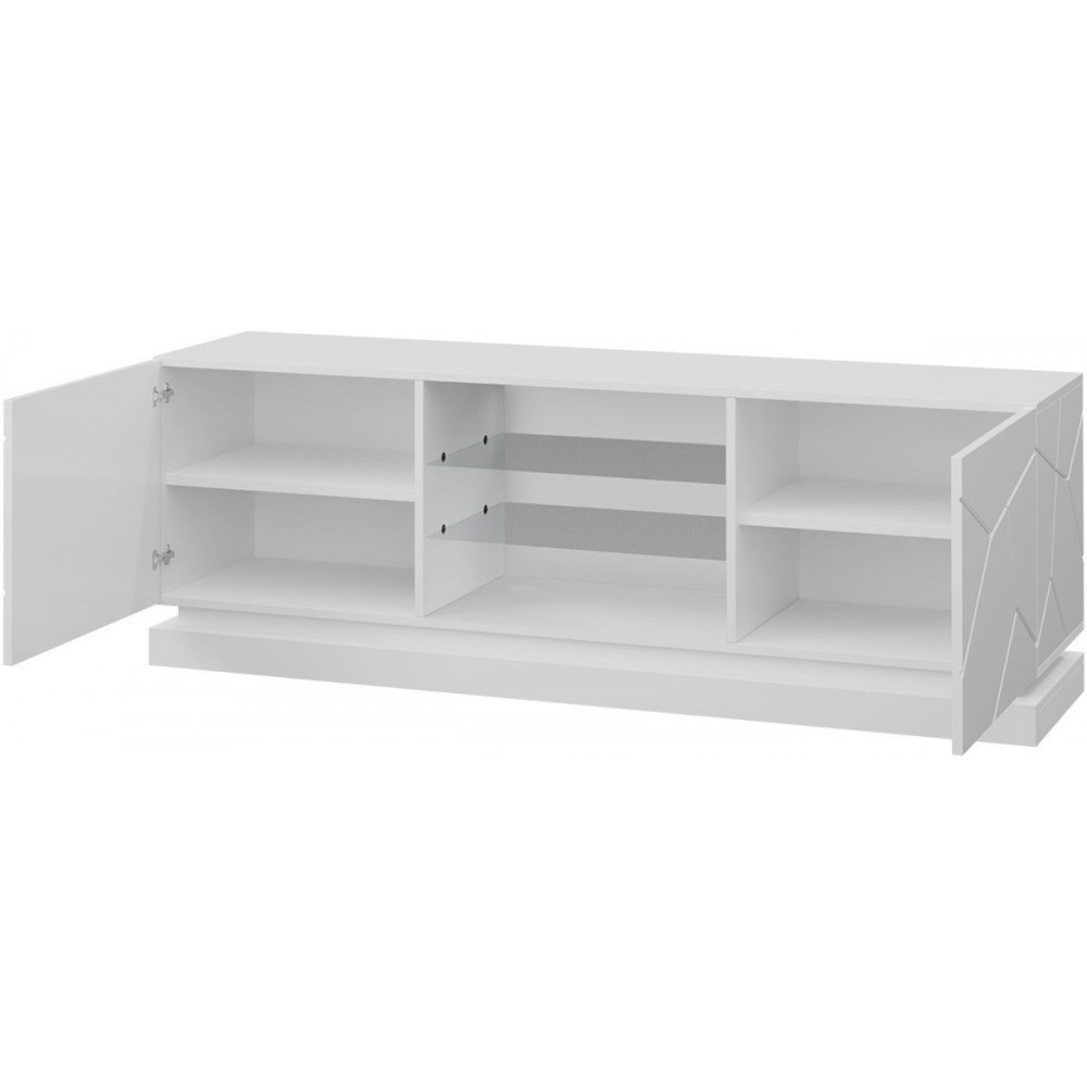 Έπιπλο τηλεόρασης Qiu με LED-Leuko-Μήκος: 160 εκ.