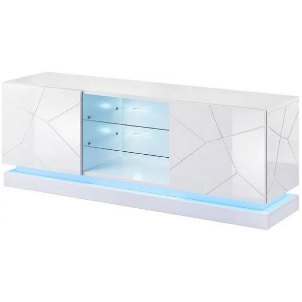 Έπιπλο τηλεόρασης Qiu με LED-Leuko-Μήκος: 200 εκ.