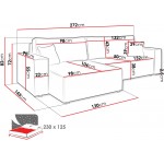 Γωνιακός καναπές Karl Maxi-Gkri Skouro