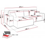 Γωνιακός καναπές Karl Maxi-Kafe