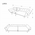 Καναπές - Κρεβάτι Arix 200x55x61