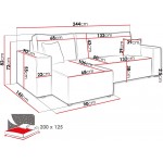 Γωνιακός καναπές Karl II -Gkri Skouro