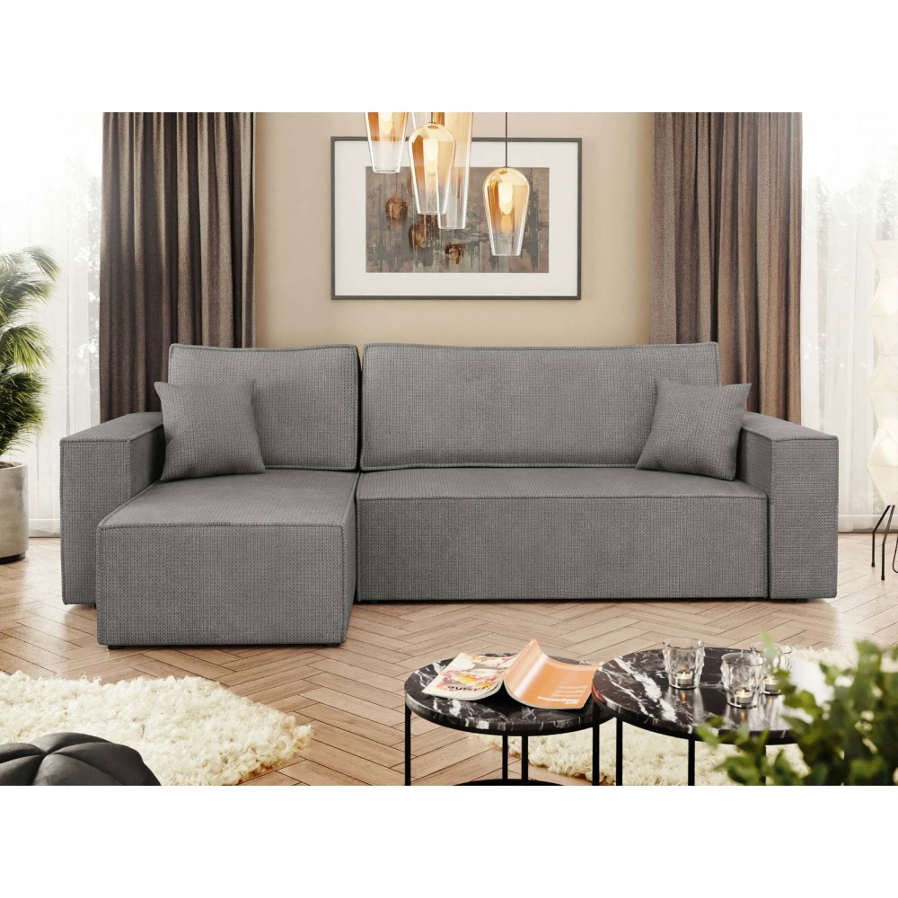 Γωνιακός καναπές Karl II -Gkri Skouro