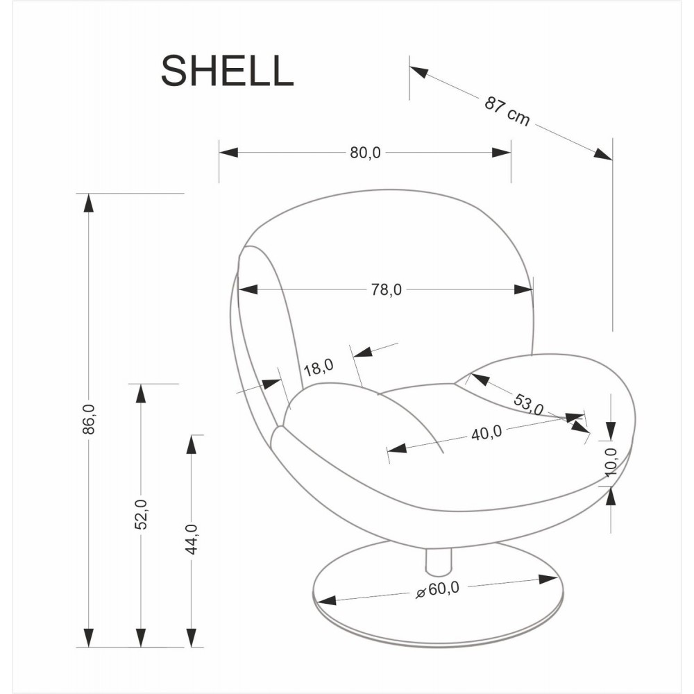 Πολυθρόνα Shally-Gkri 80x87x86