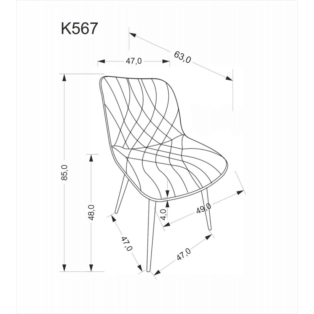 Καρέκλα Kyana-Gkri 47x63x85