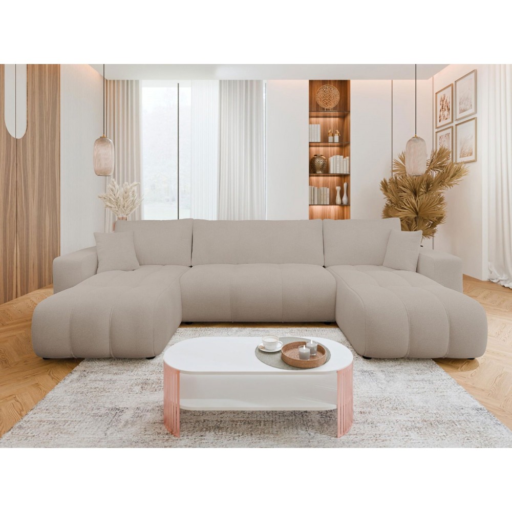 Γωνιακός καναπές Furyn U-Mpez Skouro