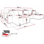 Γωνιακός καναπές Furyn U-Portokali