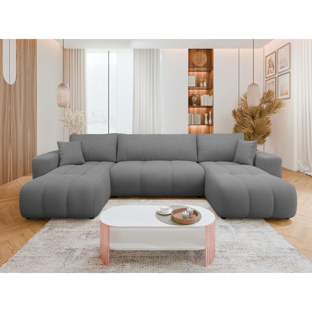 Γωνιακός καναπές Furyn U-Gkri Skouro