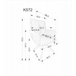 Καρέκλα Lona-Krem 62x68x93