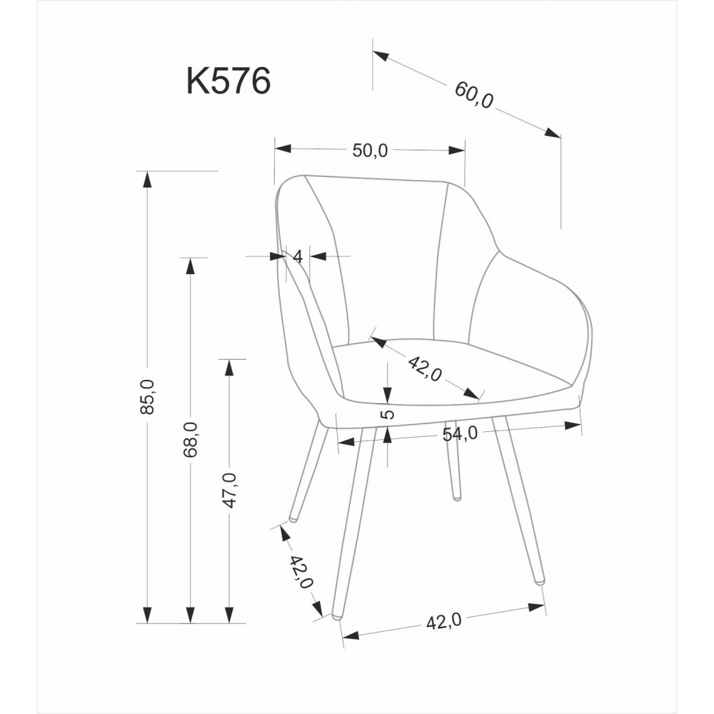Καρέκλα Martina-Gkri 54x60x85