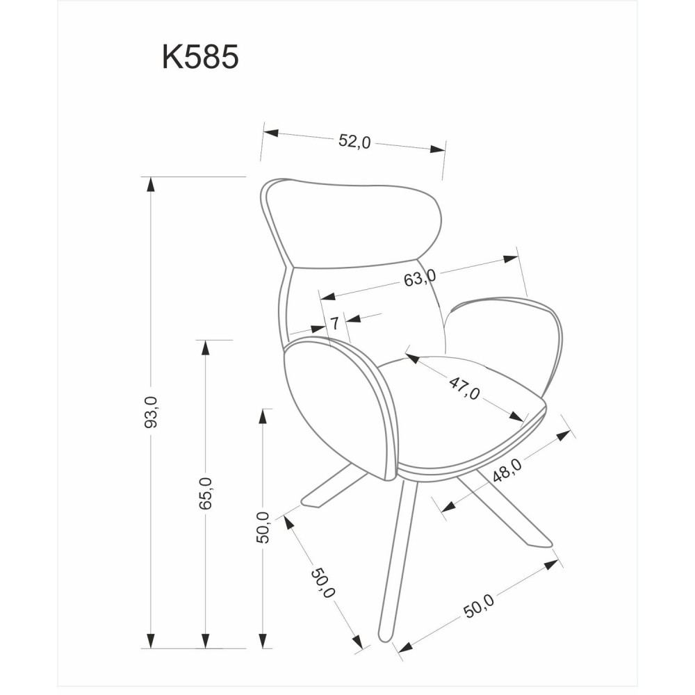 Καρέκλα Karla-Karudi-Mpez 63x64x93