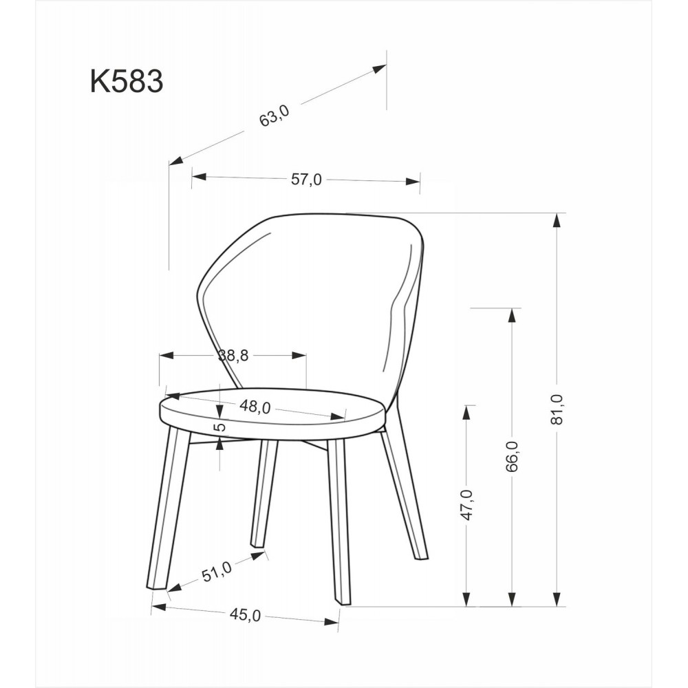 Καρέκλα Lora II 57x63x81