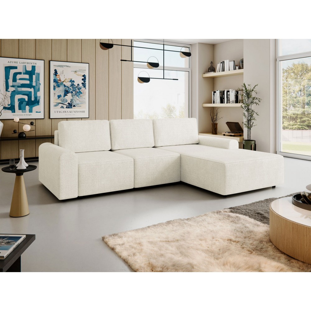 Γωνιακός καναπές Bella L-Krem-Δεξιά