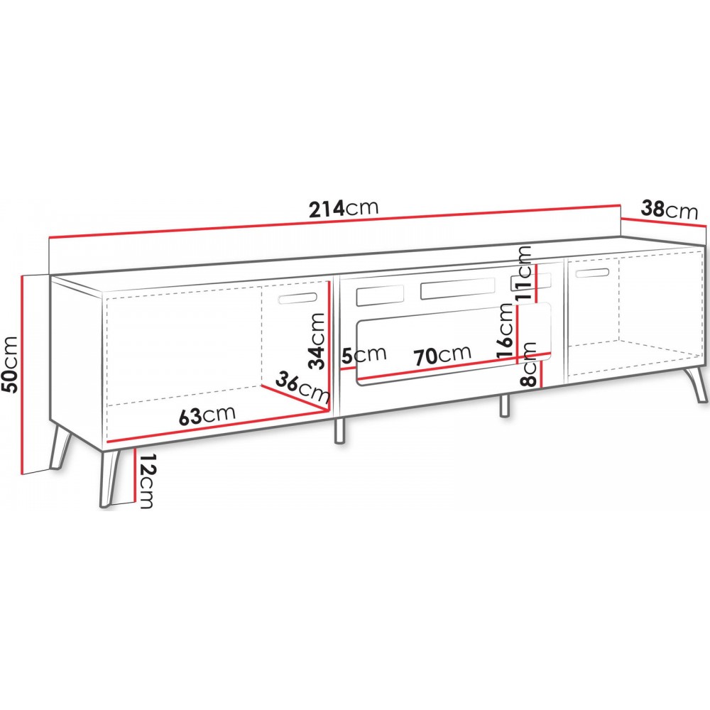 Έπιπλο τηλεόρασης Picru 2D EF plus-Cashmere
