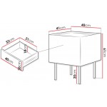 Σετ 2 κομοδίνα Fellini-Mpez