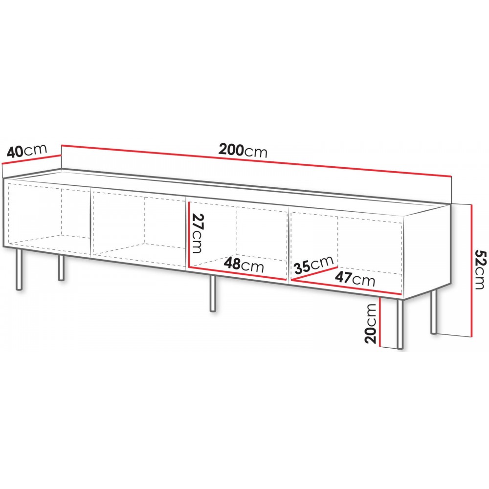 Έπιπλο τηλεόρασης Fellini-Menta