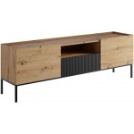 Έπιπλο τηλεόρασης Como 2D1SZ-Fusiko-Mavro