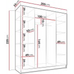 Ντουλάπα Como-Fusiko-Mavro