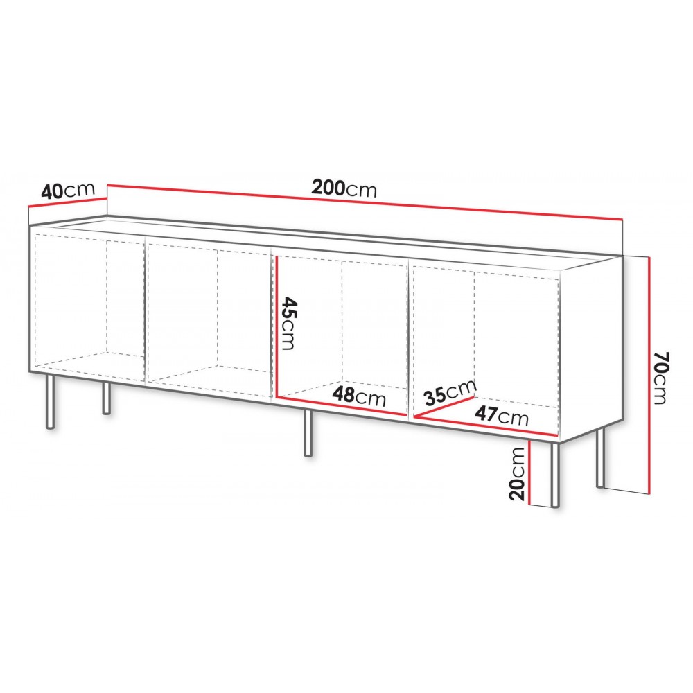 Έπιπλο τηλεόρασης Fellini mini-Menta