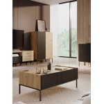 Τραπεζάκι σαλονιού Como 2SZ-Fusiko-Mavro