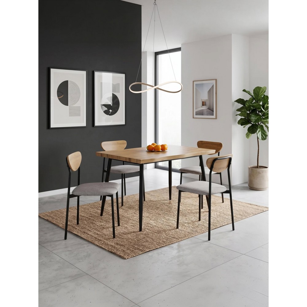 Σετ τραπεζαρίας Ricky 120x80x75