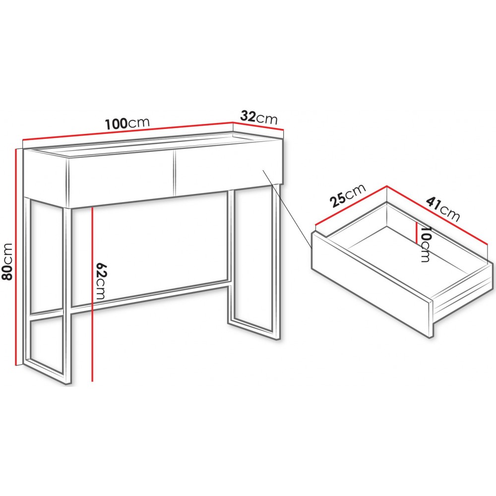 Τουαλέτα Como 100x32x80