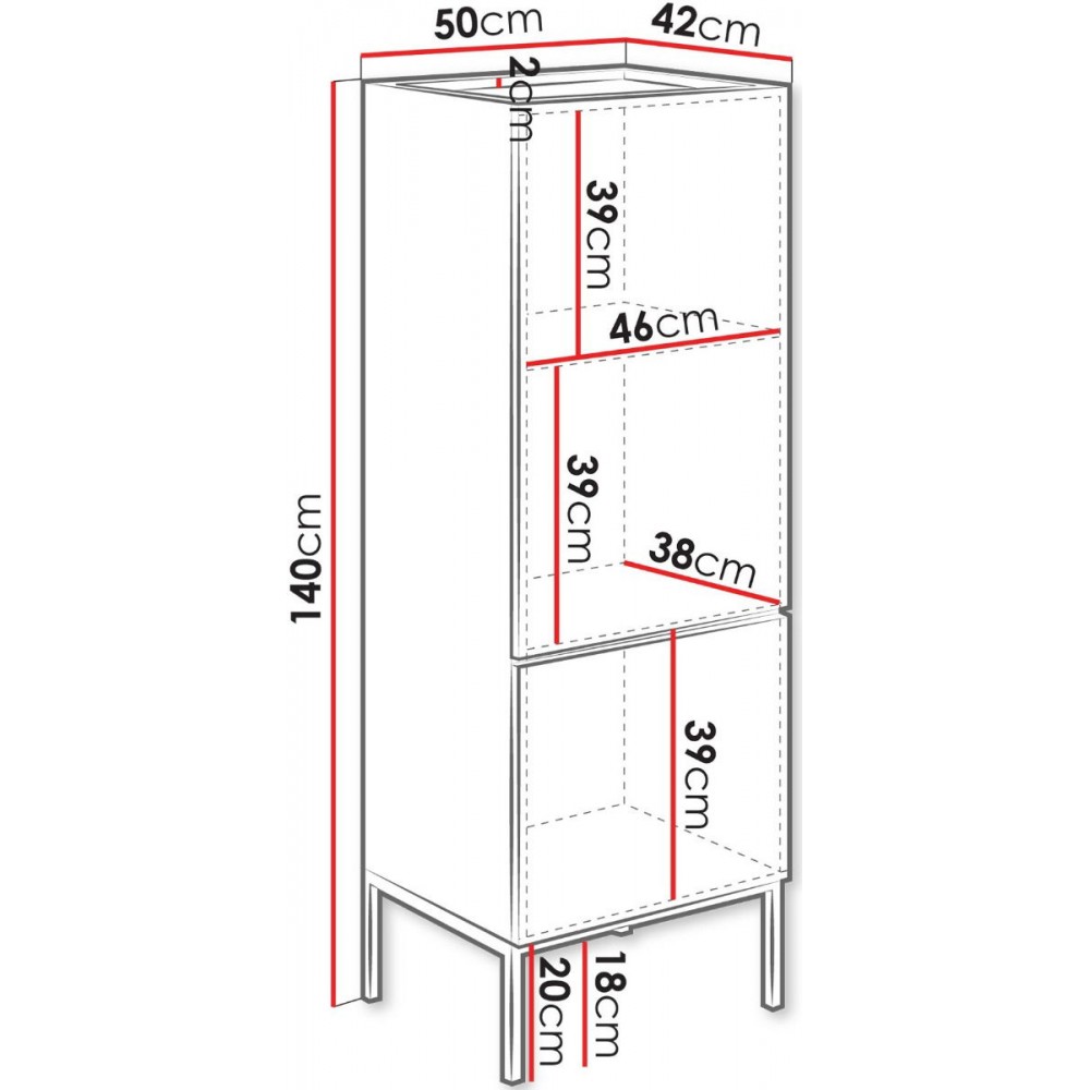 Μπουφές Como 50 2D-Cashmere