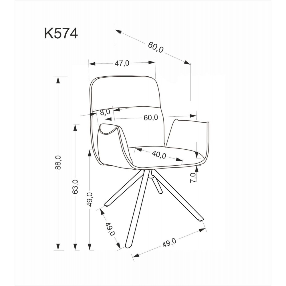 Καρέκλα Claudia-Gkri