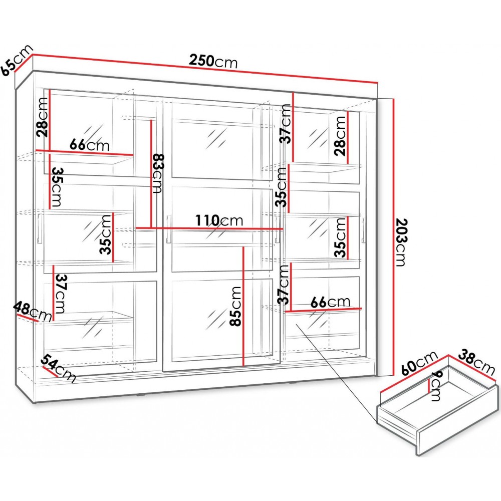 Ντουλάπα Norlio συρόμενη-Mauro