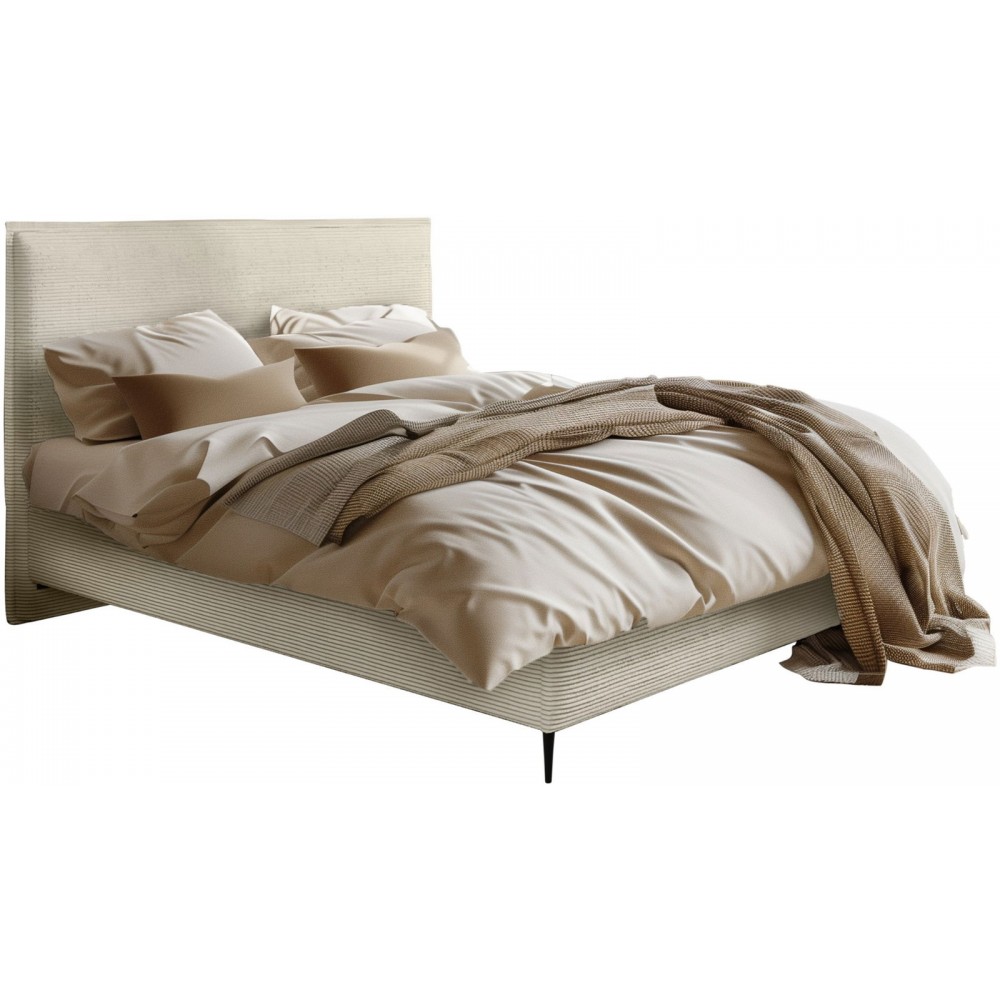 Επενδυμένο κρεβάτι Puretta-Ekrou-180 x 200