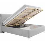 Επενδυμένο κρεβάτι Puretta-Ekrou-180 x 200