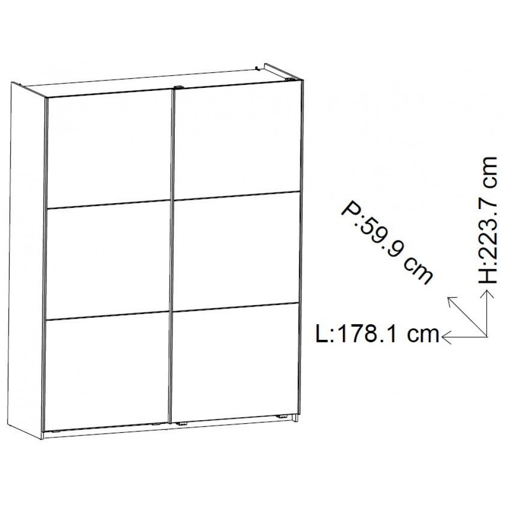 Ντουλάπα συρόμενη Alcazaba 180-Drus