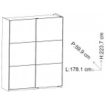 Ντουλάπα συρόμενη Alcazaba 180-Drus