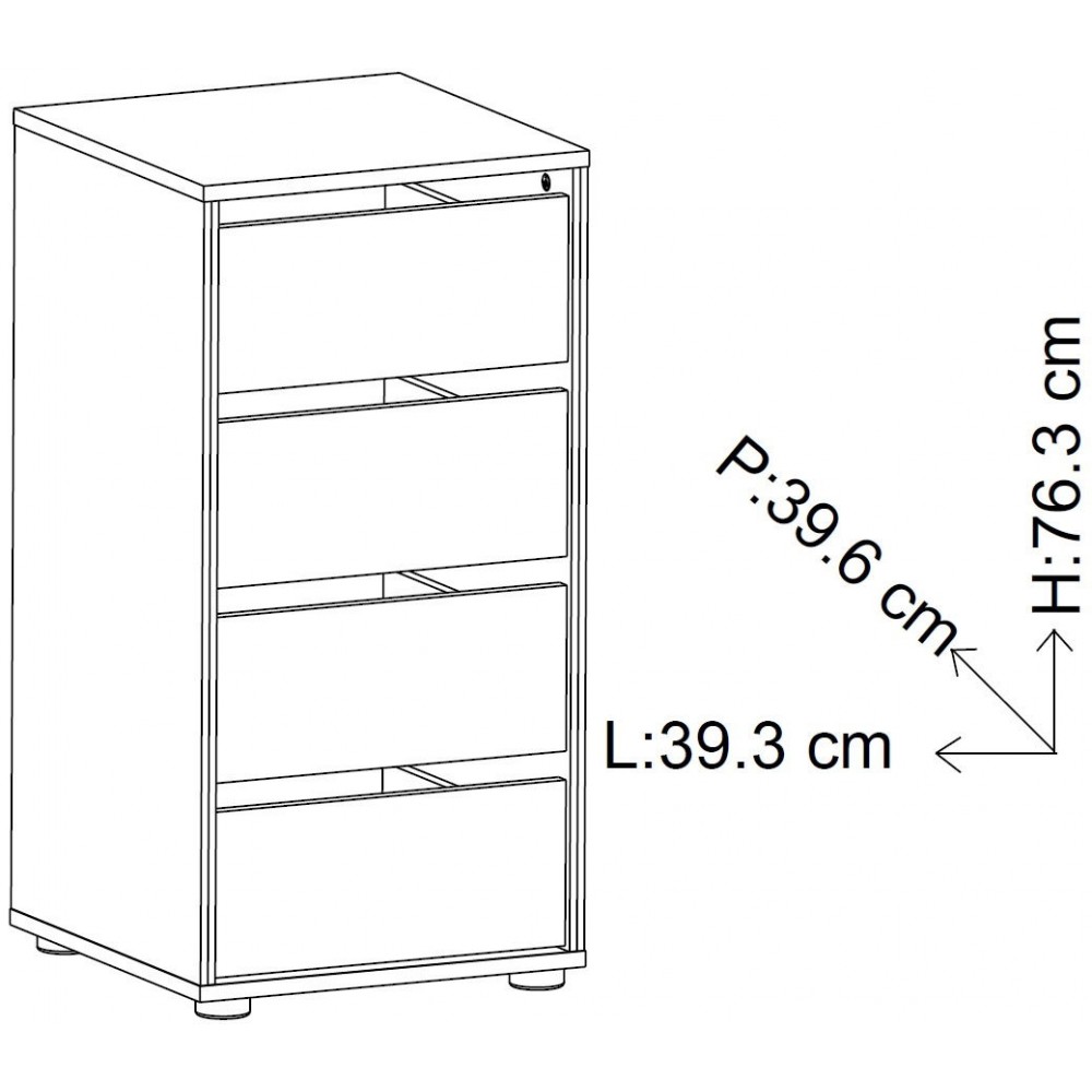 Συρταριέρα Bolt 4S slim