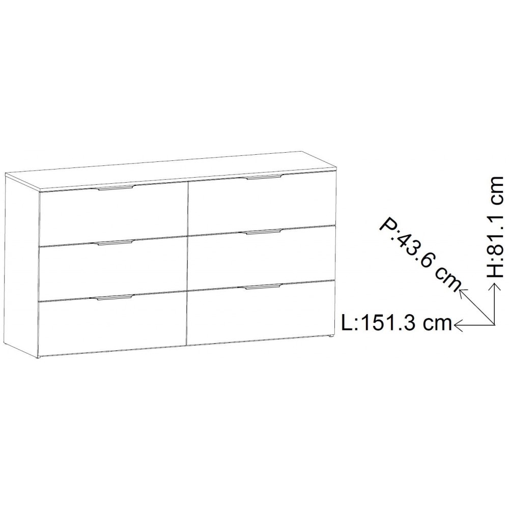 Συρταριέρα Yurei 6S-Leuko