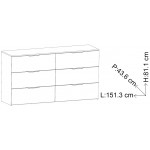 Συρταριέρα Yurei 6S-Leuko