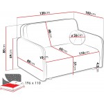 Καναπές Viva Sun II διθέσιος-Menta