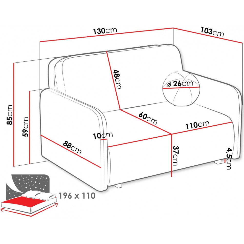 Καναπές Viva Sun II διθέσιος-Anthraki